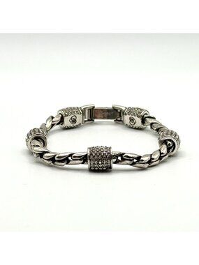 Brighton Meridian Silver-Tone Bracelet With Crystal Accents